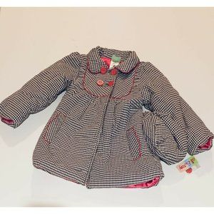 Al & Ray Girls 2 Piece Coat 5/6 New with tags Lined Button Up Matching Beret Hat
